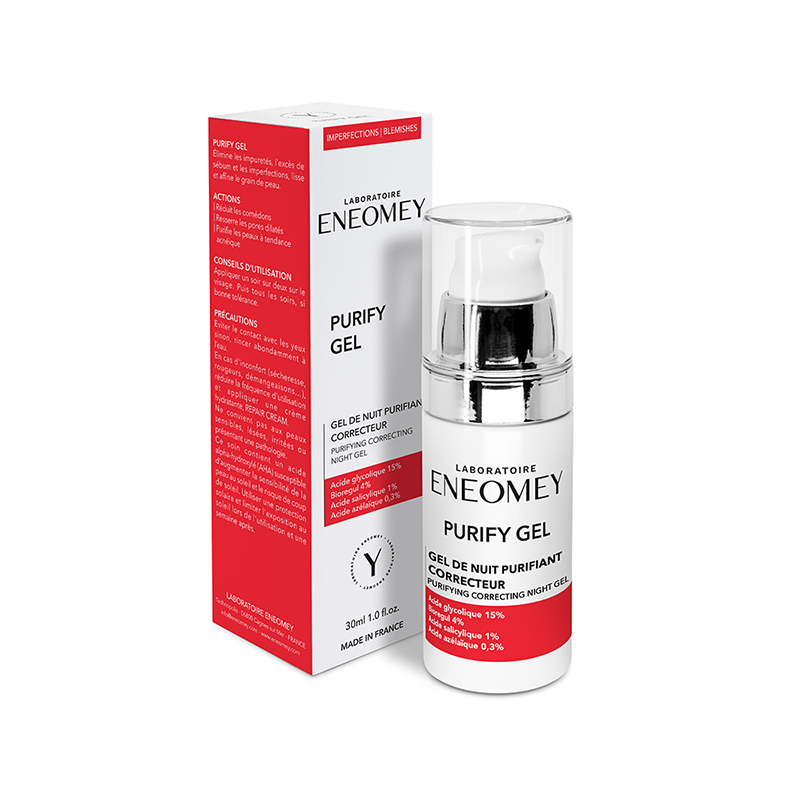 PURIFY GEL, Gel de nuit purifiant correcteur Peau Grasse | Laboratoire ENEOMEY PURIFY GEL, Gel de nuit purifiant correcteur Peau Grasse | Laboratoire ENEOMEY